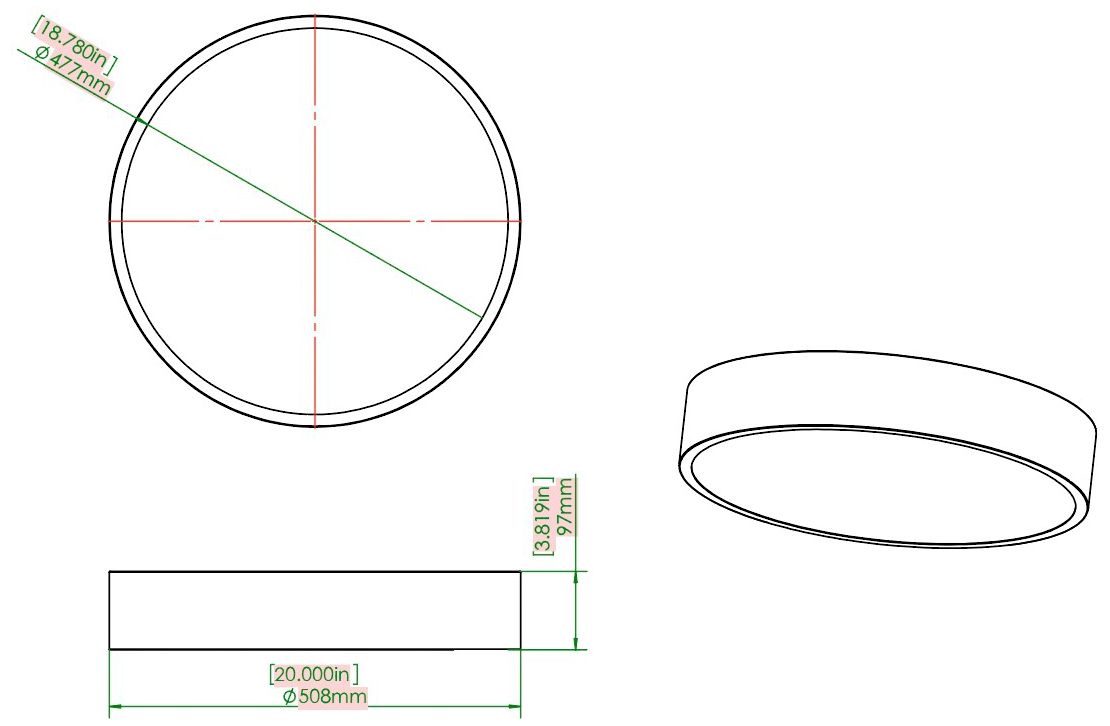 Z-Lite Coronado 20" Wide Modern Gold LED Ceiling Light