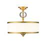 6_Z-Lite Cosmopolitan 15 3/4" Heritage Brass White Glass Ceiling Light more views
