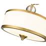 Z-Lite Cosmopolitan 15 3/4" Heritage Brass White Glass Ceiling Light in scene