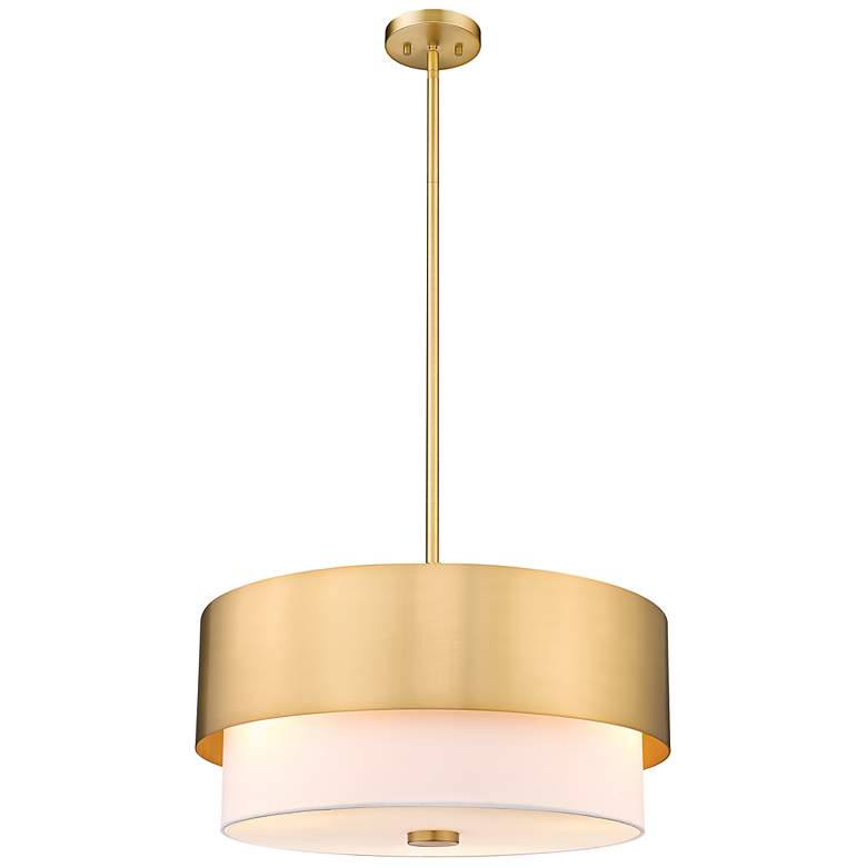 Image 3 Z-Lite Counterpoint 18" Wide Modern Gold 3-Light Drum Pendant