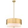 3_Z-Lite Counterpoint 18" Wide Modern Gold 3-Light Drum Pendant
