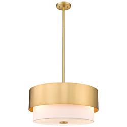 Z-Lite Counterpoint 18" Wide Modern Gold 3-Light Drum Pendant