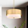 2_Z-Lite Counterpoint 18" Wide Modern Gold 3-Light Drum Pendant