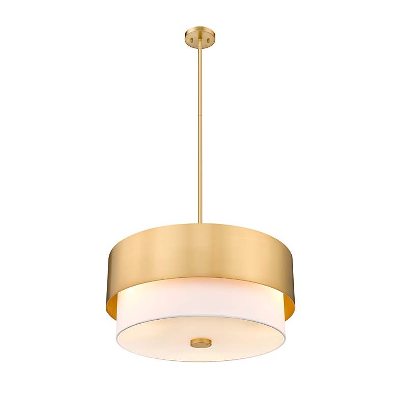 Image 7 Z-Lite Counterpoint 18" Wide Modern Gold 3-Light Drum Pendant more views