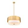 7_Z-Lite Counterpoint 18" Wide Modern Gold 3-Light Drum Pendant more views