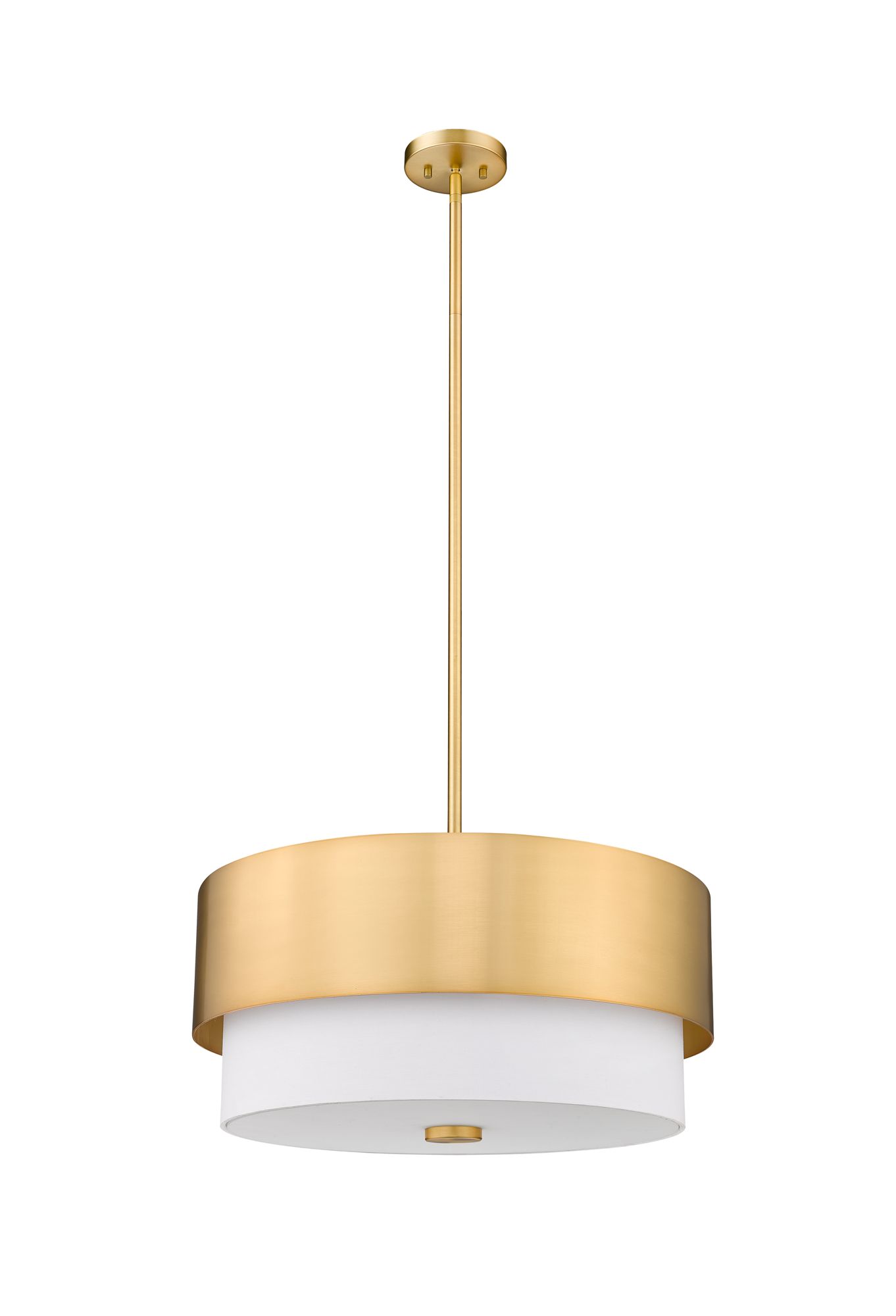 Z-Lite Counterpoint 18" Wide Modern Gold 3-Light Drum Pendant in scene