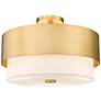 3_Z-Lite Counterpoint 18" Wide Modern Gold Steel Drum Ceiling Light