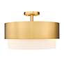 6_Z-Lite Counterpoint 18" Wide Modern Gold Steel Drum Ceiling Light more views