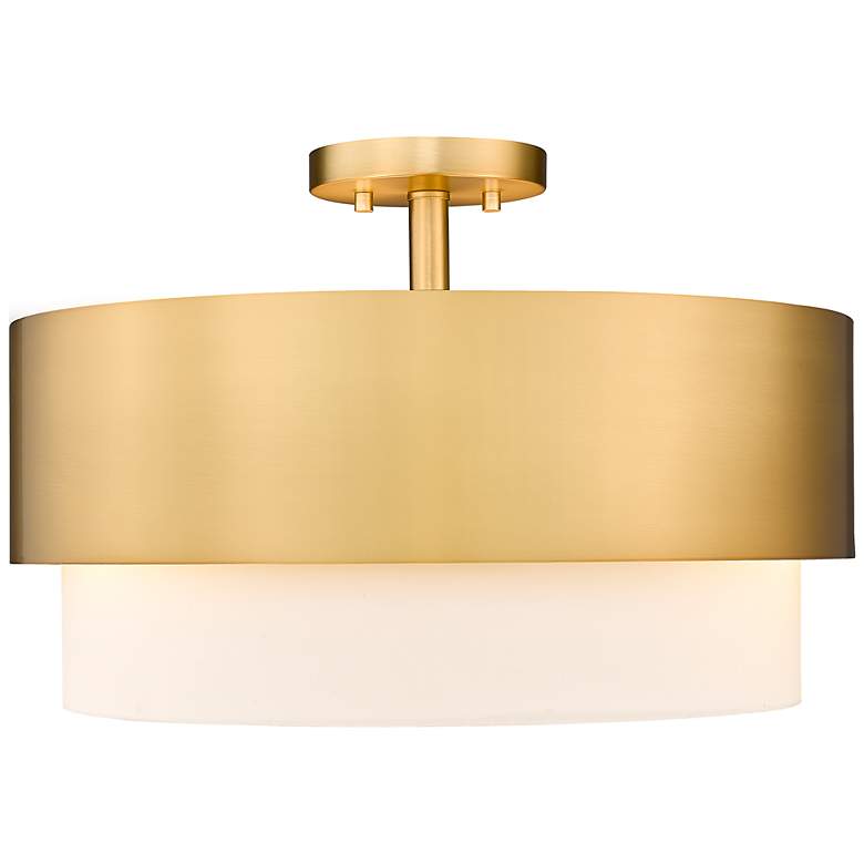 Image 7 Z-Lite Counterpoint 18" Wide Modern Gold Steel Drum Ceiling Light more views