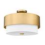 Z-Lite Counterpoint 18" Wide Modern Gold Steel Drum Ceiling Light in scene