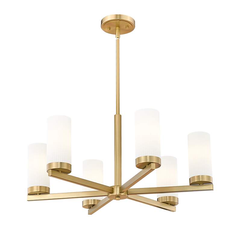 Image 4 Z-Lite Danica 26" Wide Modern Gold 6-Light Chandelier more views