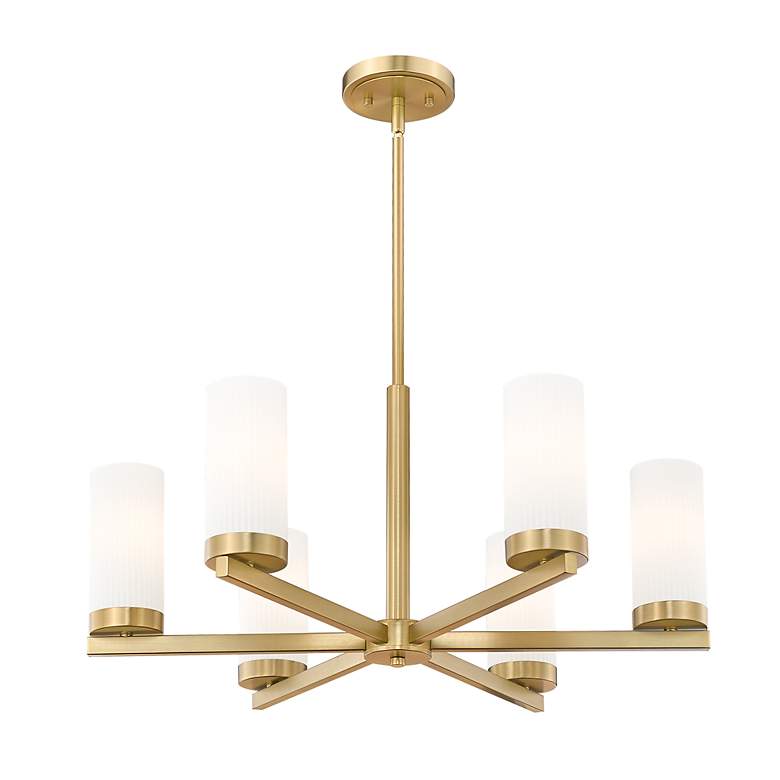 Image 5 Z-Lite Danica 26" Wide Modern Gold 6-Light Chandelier more views