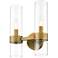 Z-Lite Datus 13" High Rubbed Brass 2-Light Wall Sconce