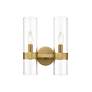 5_Z-Lite Datus 13" High Rubbed Brass 2-Light Wall Sconce more views