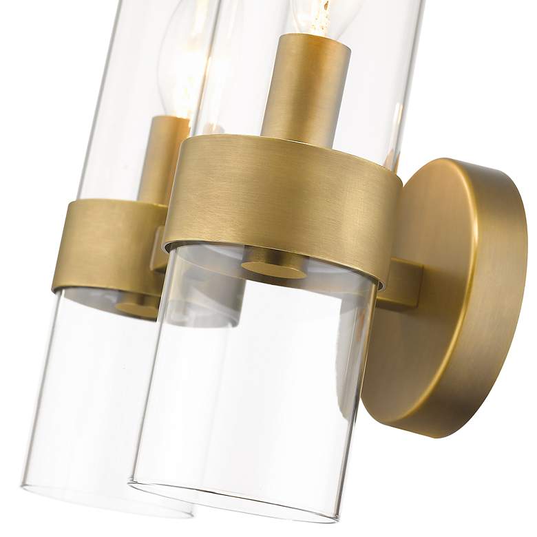 Image 7 Z-Lite Datus 2 Light Wall Sconce in Rubbed Brass more views