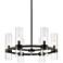 Z-Lite Datus 26" Wide Modern Matte Black 6-Light Ring Chandelier