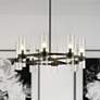 2_Z-Lite Datus 32" Wide 8-Light Matte Black Clear Glass Ring Chandelier