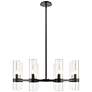 5_Z-Lite Datus 32" Wide 8-Light Matte Black Clear Glass Ring Chandelier more views