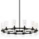 Z-Lite Datus 43 1/2" Wide 12-Light Matte Black Modern Ring Chandelier