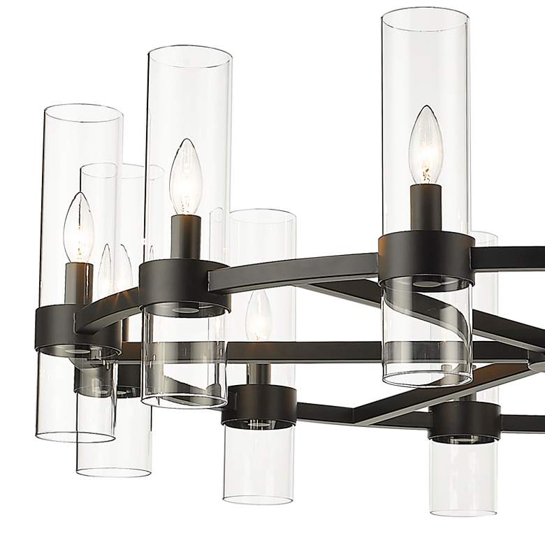Image 4 Z-Lite Datus 43 1/2" Wide 12-Light Matte Black Modern Ring Chandelier more views