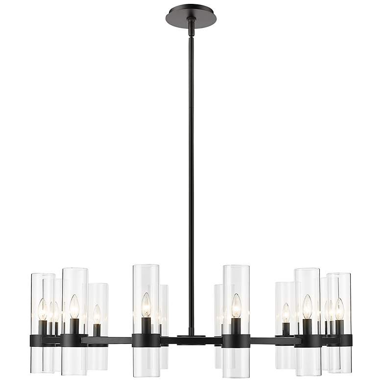 Image 5 Z-Lite Datus 43 1/2" Wide 12-Light Matte Black Modern Ring Chandelier more views