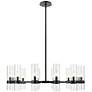 5_Z-Lite Datus 43 1/2" Wide 12-Light Matte Black Modern Ring Chandelier more views