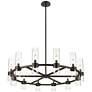 6_Z-Lite Datus 43 1/2" Wide 12-Light Matte Black Modern Ring Chandelier more views