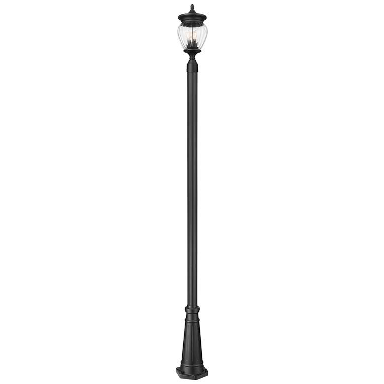 Image 1 Z-Lite Davina 114 1/4"H Black Outdoor Post Light with Base