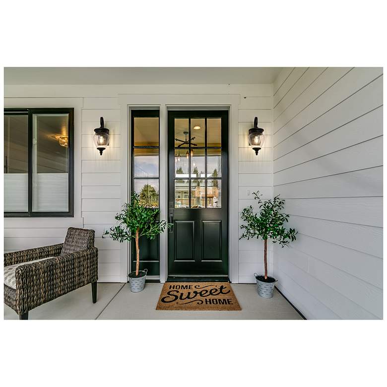 Image 2 Z-Lite Davina 16 3/4" High Black Outdoor Wall Light more views