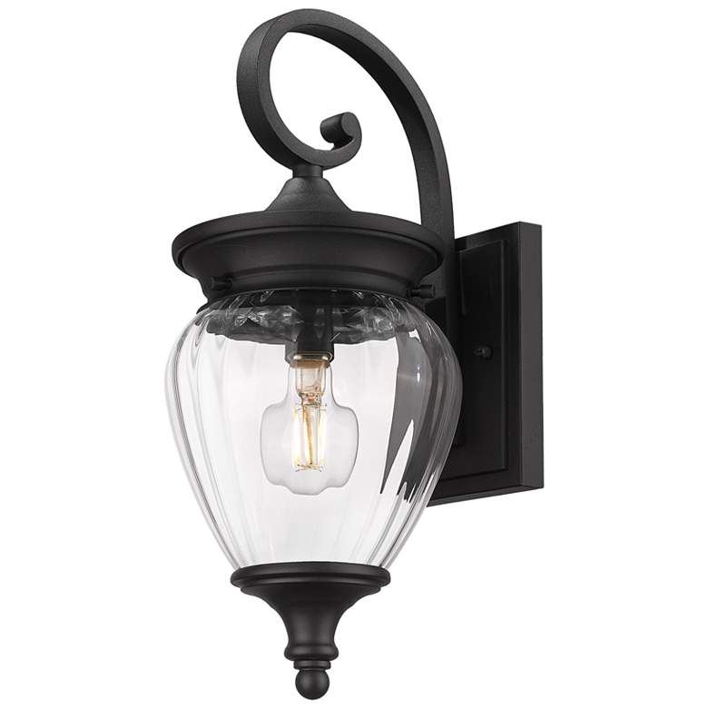 Image 4 Z-Lite Davina 16 3/4" High Black Outdoor Wall Light more views