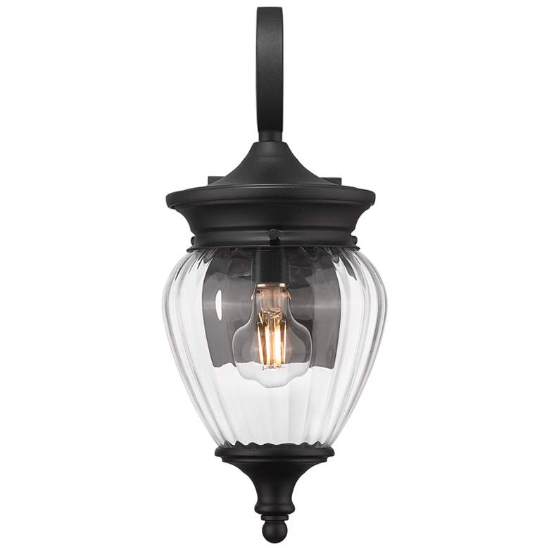 Image 5 Z-Lite Davina 16 3/4" High Black Outdoor Wall Light more views