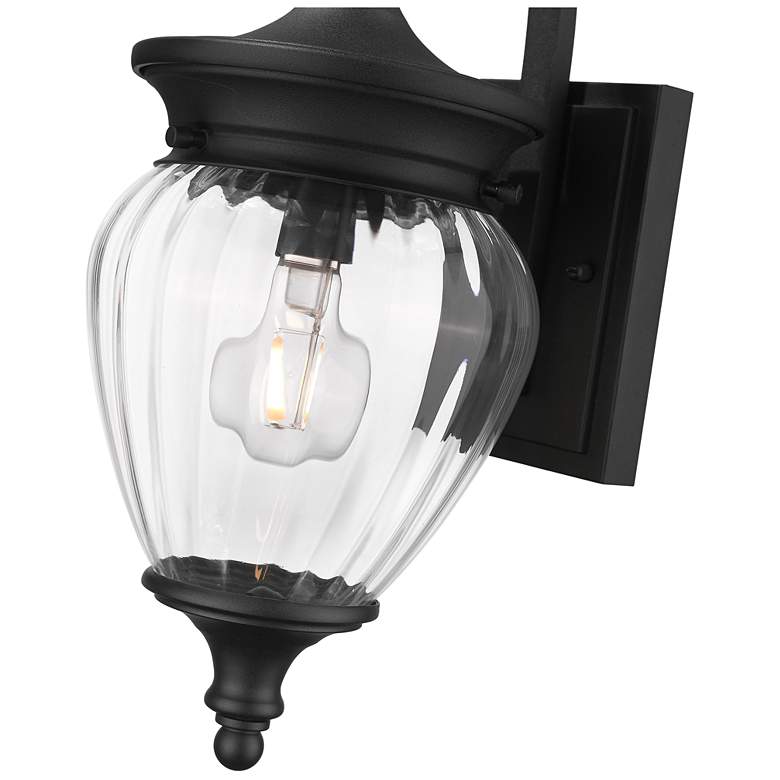 Image 6 Z-Lite Davina 16 3/4" High Black Outdoor Wall Light more views