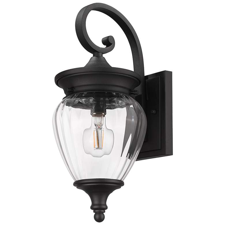 Image 7 Z-Lite Davina 16 3/4" High Black Outdoor Wall Light more views