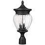1_Z-Lite Davina 20 1/4" High Black 3-Light Outdoor Post Light