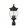 3_Z-Lite Davina 20 1/4" High Black 3-Light Outdoor Post Light more views