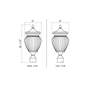 6_Z-Lite Davina 20 1/4" High Black 3-Light Outdoor Post Light more views