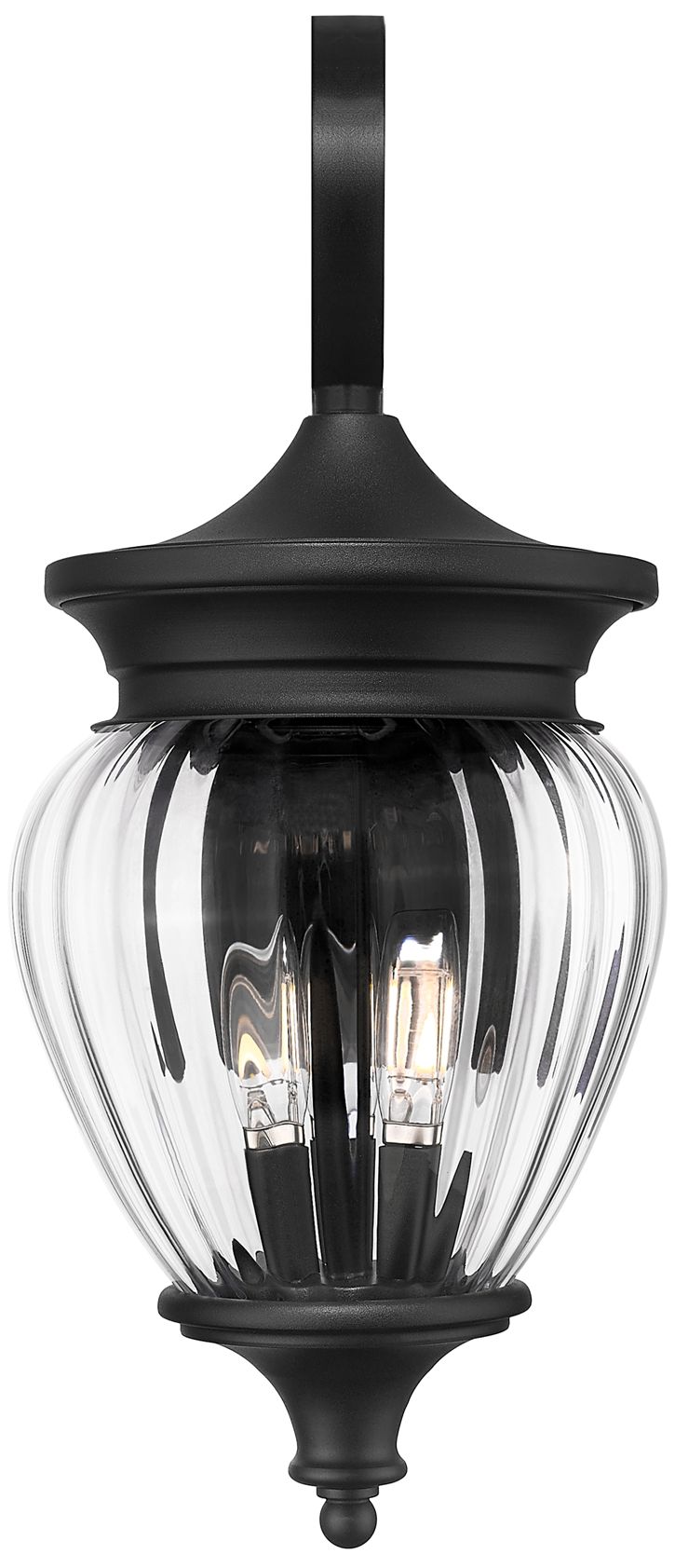 Image 5 Z-Lite Davina 21 1/2" High Black 3-Light Outdoor Wall Light more views