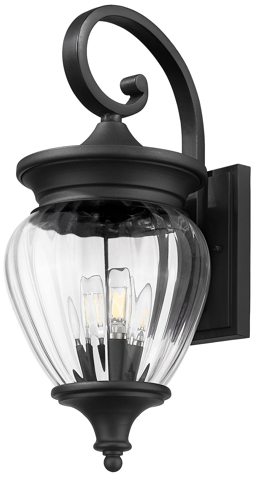 Image 7 Z-Lite Davina 21 1/2" High Black 3-Light Outdoor Wall Light more views
