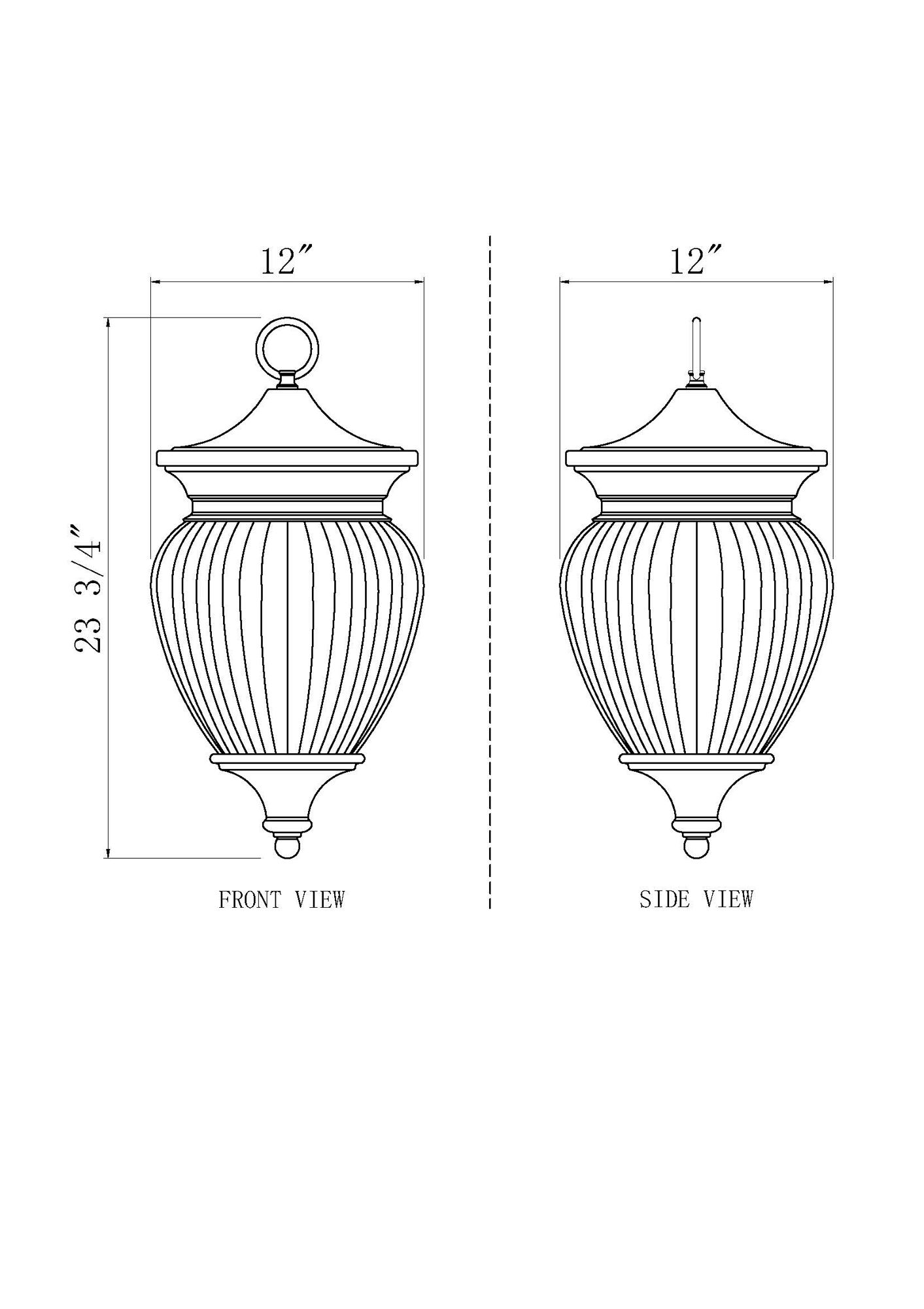 Z-Lite Davina 23 3/4"H Black 4-Light Outdoor Hanging Light