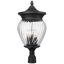 Z-Lite Davina 25 1/4" High Black 4-Light Outdoor Post Light
