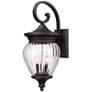 1_Z-Lite Davina 28" High Black 4-Light Outdoor Wall Light