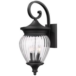 Z-Lite Davina 28" High Black 4-Light Outdoor Wall Light