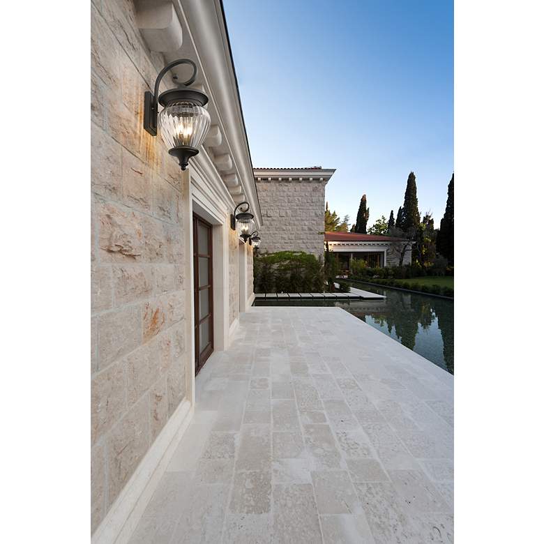 Image 3 Z-Lite Davina 28" High Black 4-Light Outdoor Wall Light more views
