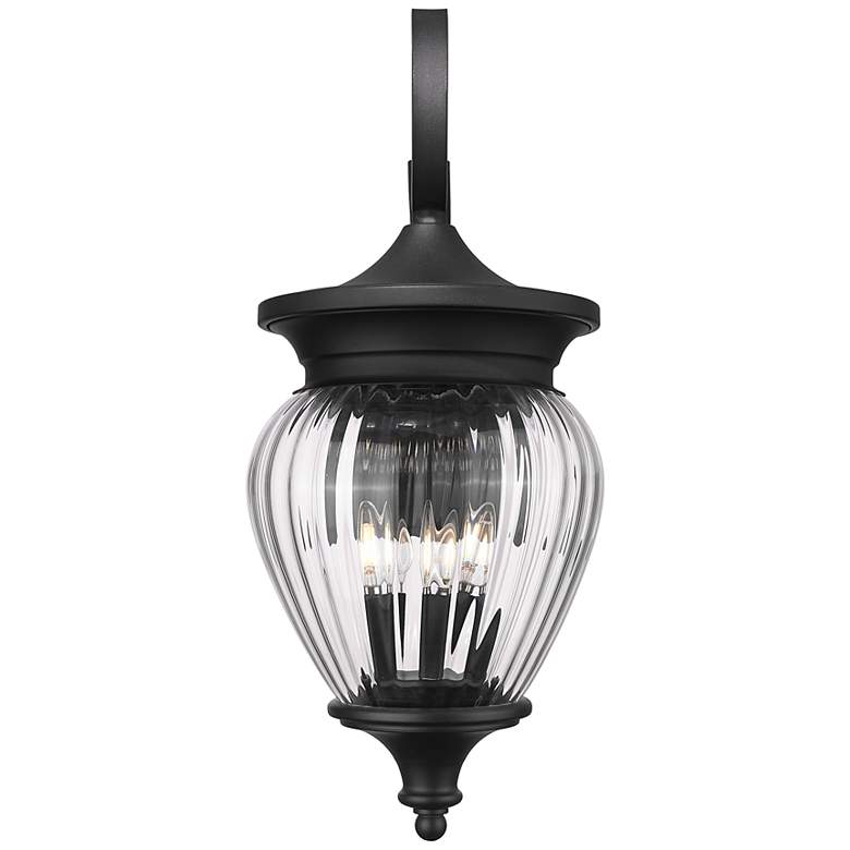 Image 5 Z-Lite Davina 28" High Black 4-Light Outdoor Wall Light more views