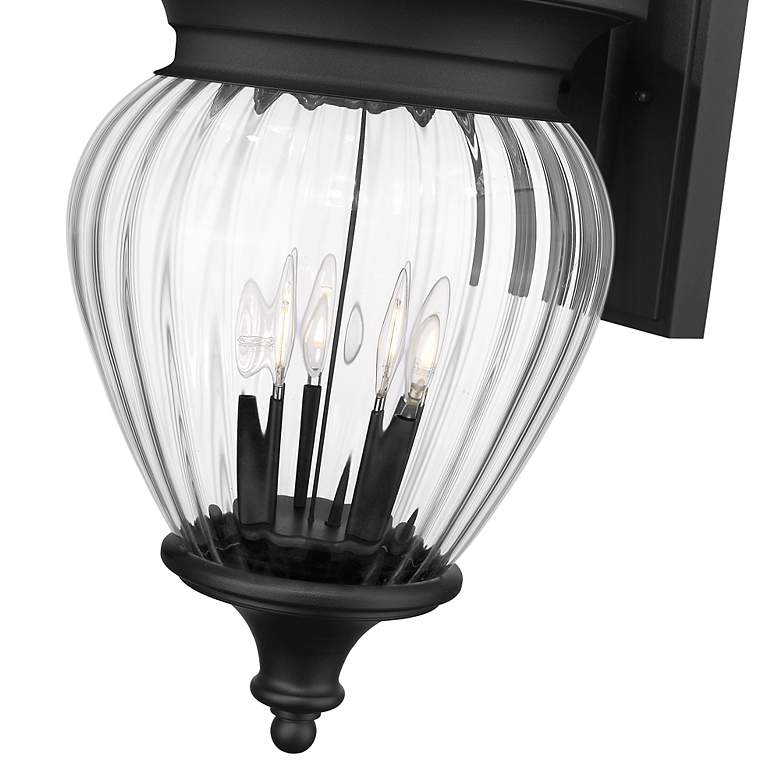 Image 6 Z-Lite Davina 28" High Black 4-Light Outdoor Wall Light more views