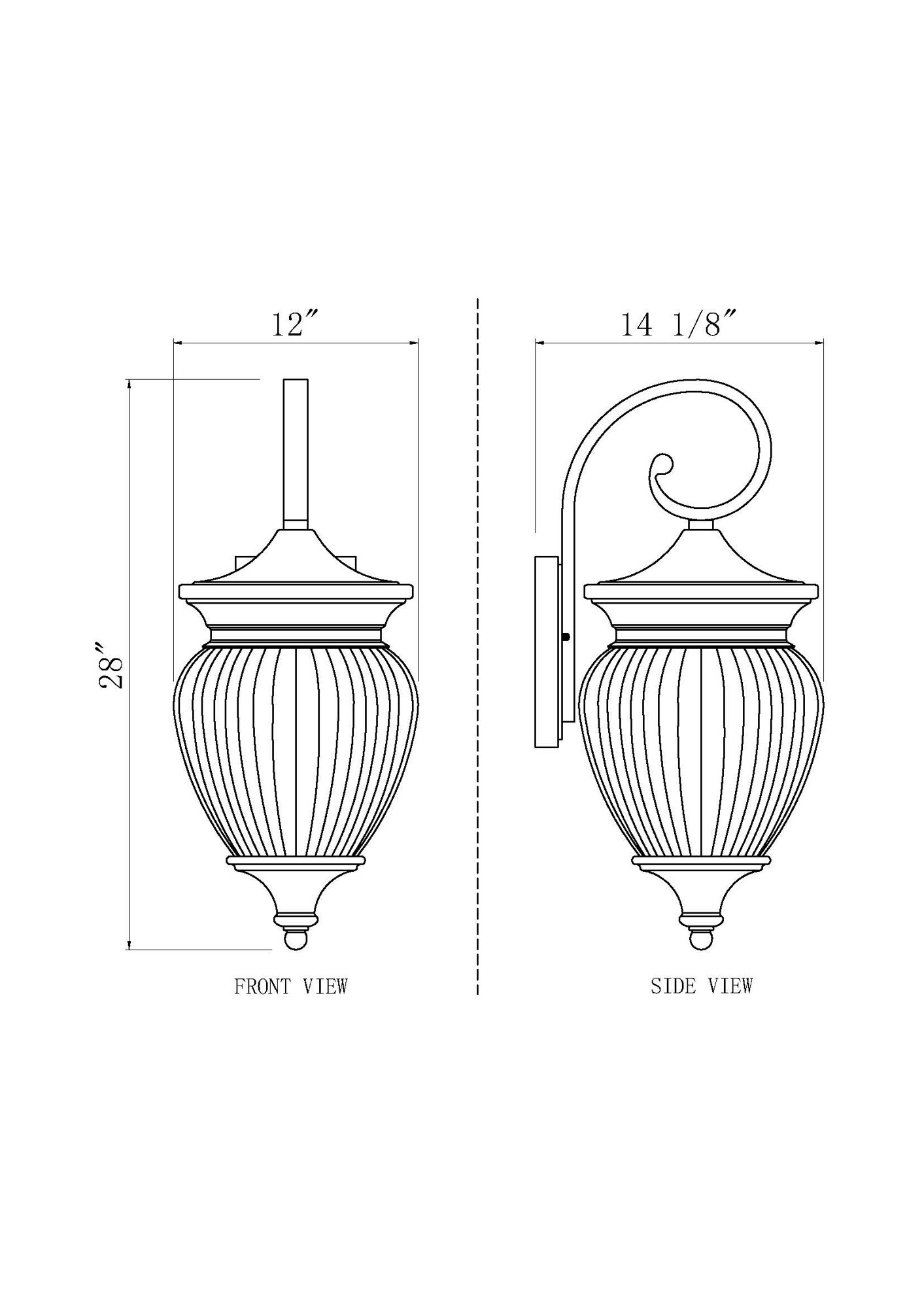 Z-Lite Davina 28" High Black 4-Light Outdoor Wall Light