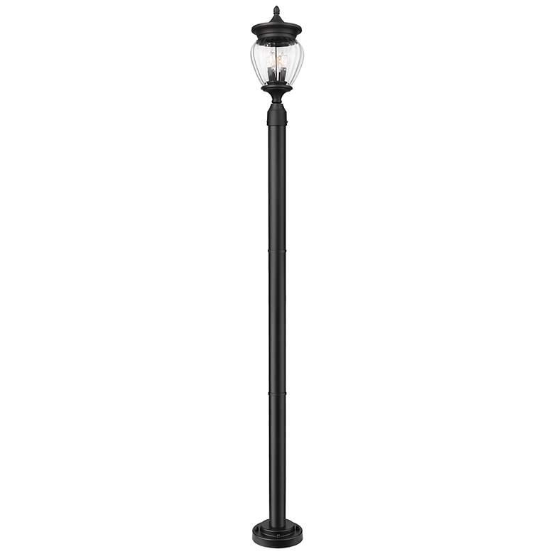 Image 1 Z-Lite Davina 94" High Black Outdoor Post Light with Base
