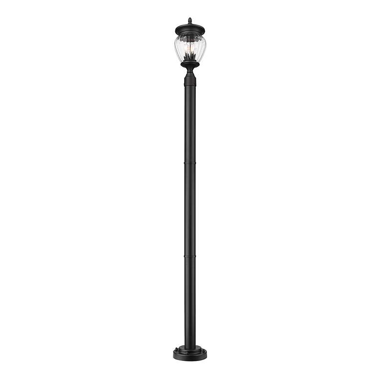 Image 4 Z-Lite Davina 94" High Black Outdoor Post Light with Base more views