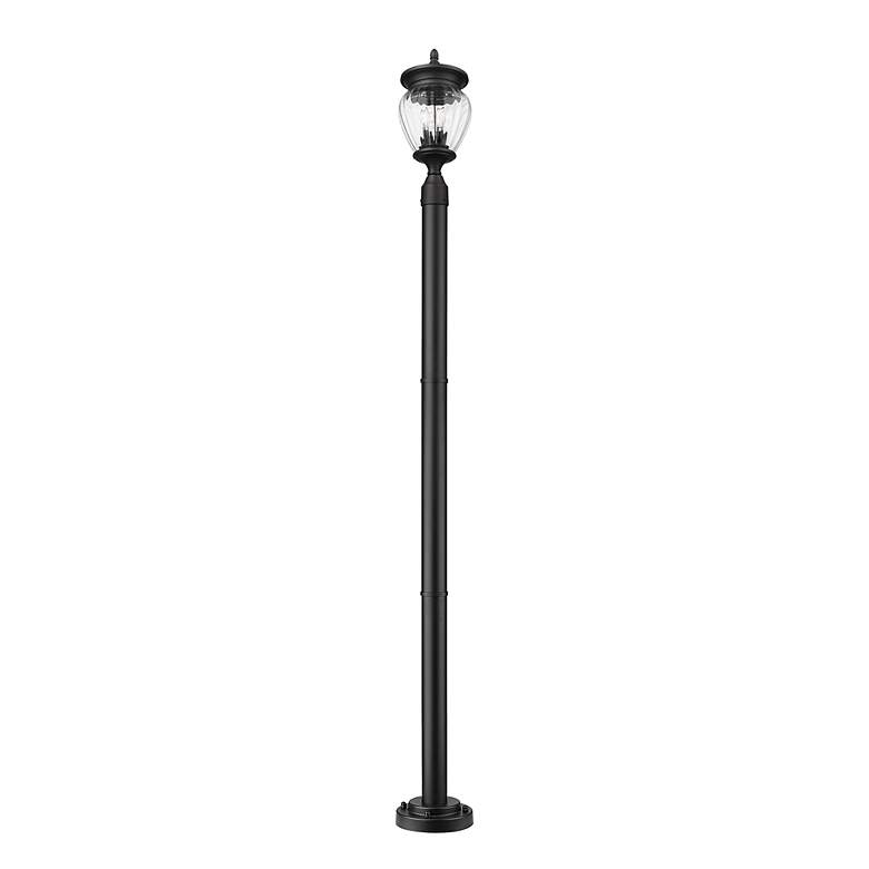 Image 7 Z-Lite Davina 94" High Black Outdoor Post Light with Base more views