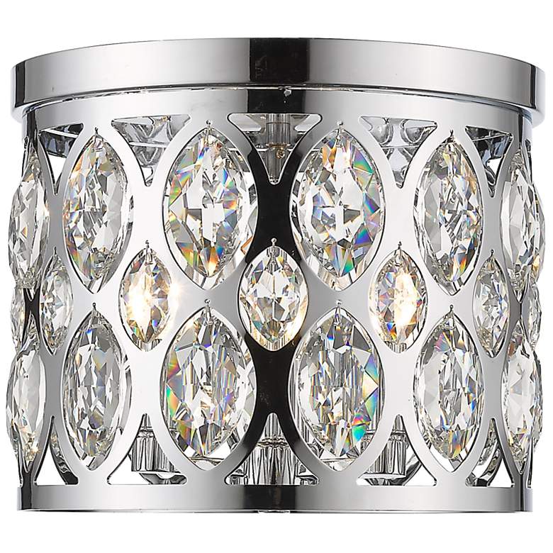 Image 1 Z-Lite Dealey 3 Light Flush Mount in Chrome